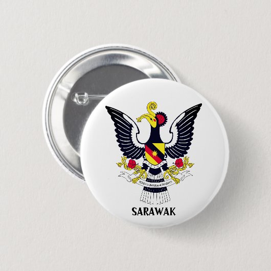 Sarawak-Wappen - MALAYSIA Button (Vorne & Hinten)