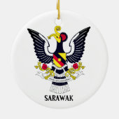 Sarawak-Wappen - MALAYSIA Keramik Ornament (Hinten)