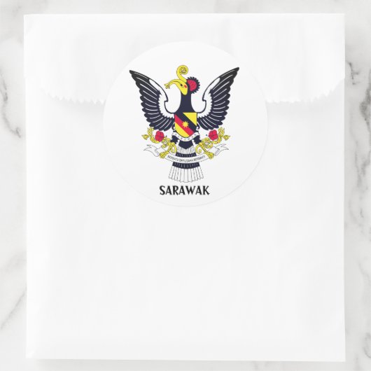 Sarawak-Wappen - MALAYSIA Runder Aufkleber (Tasche)
