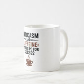Sarcasm and Caffeine: My Recipe for Success - Funn Kaffeetasse (VorderseiteRechts)