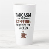 Sarcasm and Caffeine: My Recipe for Success - Funn Milchtasse (Vorderseite)