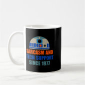 Sarcasm And Tech-suprt Since-1977 Funny Design Kaffeetasse (Links)