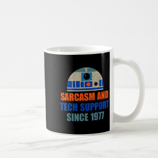 Sarcasm And Tech-suprt Since-1977 Funny Design Kaffeetasse (Rechts)