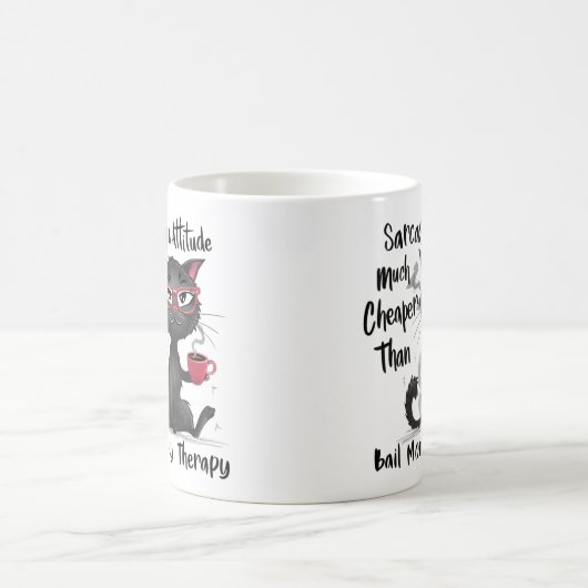 Sarcasm & Attitude Funny Cat Lover Gift Kaffeetasse (Mittel)