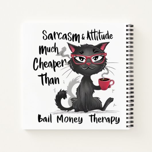 Sarcasm & Attitude Funny Cat Lover Gift Notizblock (Rückseite)