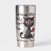 Sarcasm & Attitude Funny Cat Lover Gift Thermobecher (Rückseite)