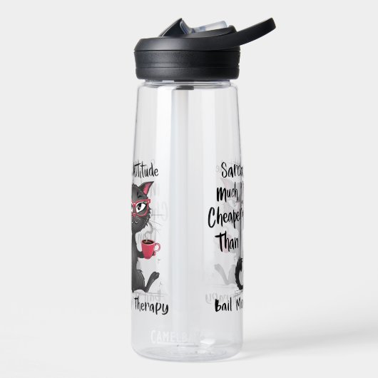 Sarcasm & Attitude Funny Cat Lover Gift  Trinkflasche (Links)