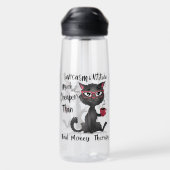Sarcasm & Attitude Funny Cat Lover Gift  Trinkflasche (Rückseite)