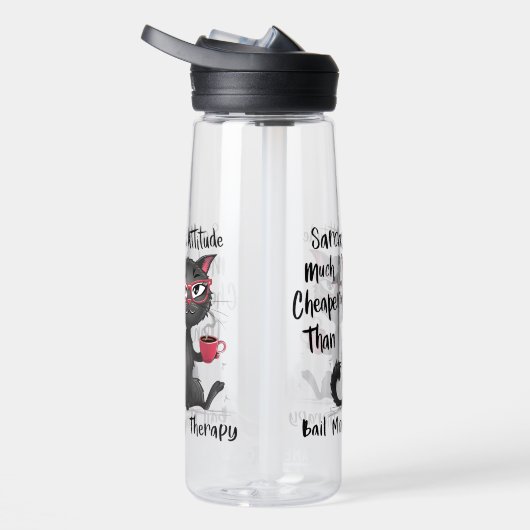Sarcasm & Attitude Funny Cat Lover Gift  Trinkflasche (Rechts)