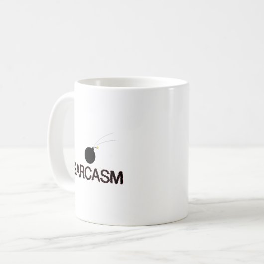 Sarcasm Bombed Kaffeetasse (Vorderseite Links)