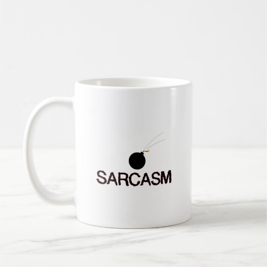 Sarcasm Bombed Kaffeetasse (Links)