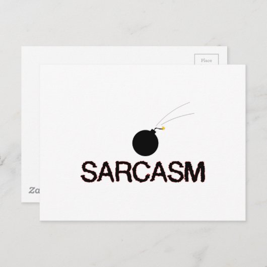 Sarcasm Bombed Postkarte (Vorne/Hinten)