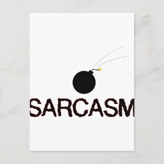 Sarcasm Bombed Postkarte (Vorderseite)