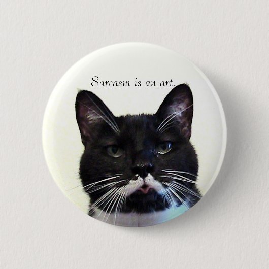 Sarcasm Cat Button (Vorderseite)