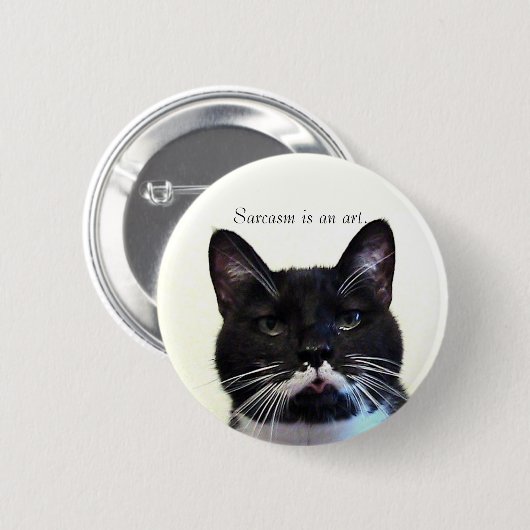 Sarcasm Cat Button (Vorne & Hinten)