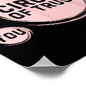 Sarcasm Circle Of Trust Funny Poster (Ecke)