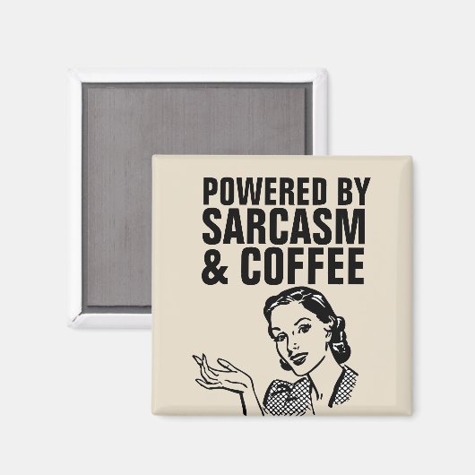 SARCASM & COFFEE RETRO HOUSEWIFIFI MAGNETS MAGNET (Vorderseite/Rückseite)