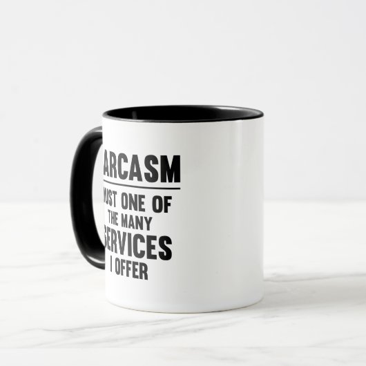 Sarcasm Coffee Tasse (Vorderseite Links)
