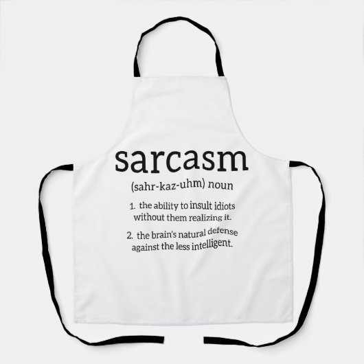 Sarcasm Definition Schürze (Vorderseite)