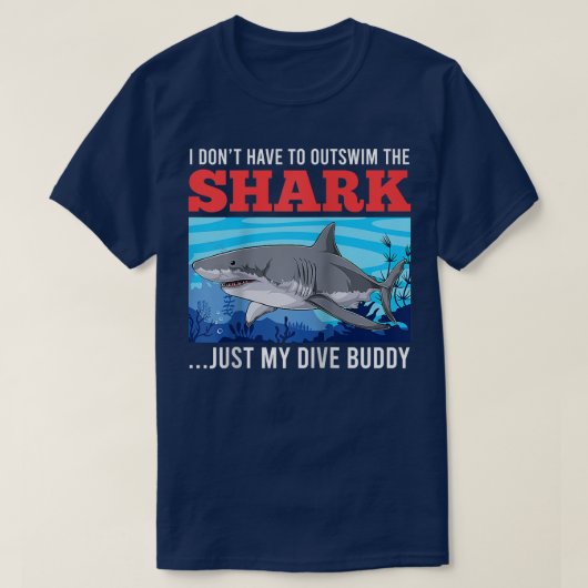Sarcasm Dive Buddy Dive Buddy Shark Diver T-Shirt (Design vorne)
