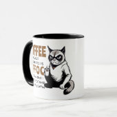 Sarcasm EEFOC Spaß Grumpy Black Cat Kaffee Tasse (Vorderseite Links)