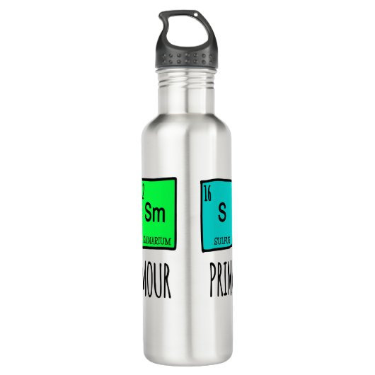 Sarcasm-Grundelemente der Spaß-Wissenschaft Edelstahlflasche (Rückseite)