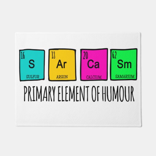 Sarcasm-Grundelemente der Spaß-Wissenschaft Fußmatte (Vorderseite)