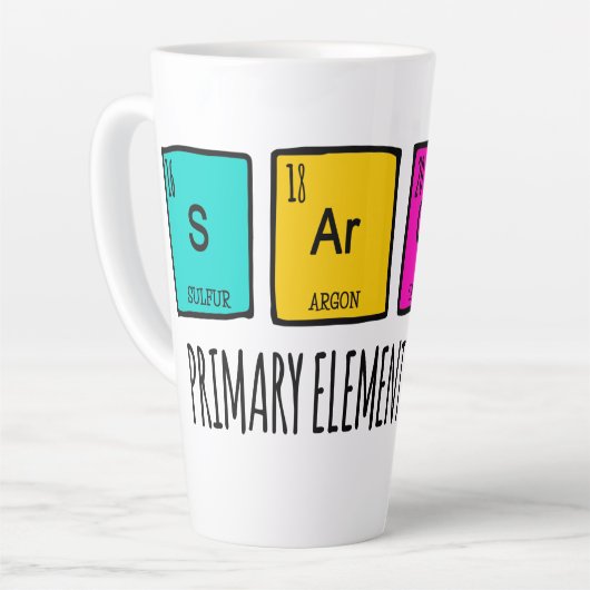 Sarcasm-Grundelemente der Spaß-Wissenschaft Latte Milchtasse (Linke Ecke)