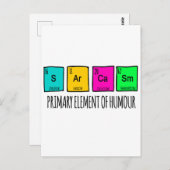 Sarcasm-Grundelemente der Spaß-Wissenschaft Postkarte (Vorne/Hinten)