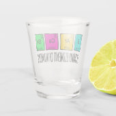 Sarcasm-Grundelemente der Spaß-Wissenschaft Schnapsglas (Rückseite)
