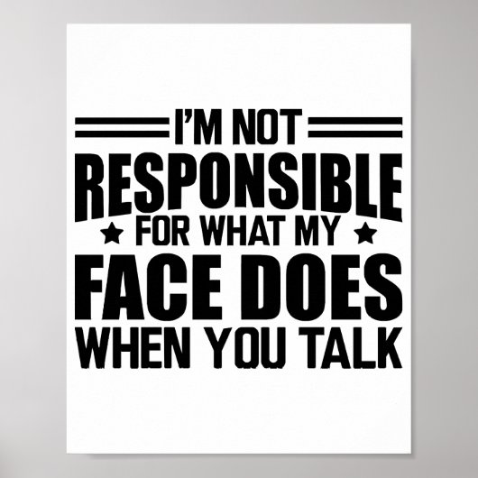 Sarcasm - Ich bin nicht dafür verantwortlich, was Poster (Vorne)