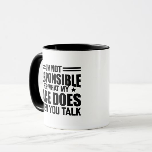 Sarcasm - Ich bin nicht dafür verantwortlich, was  Tasse (Vorderseite Links)