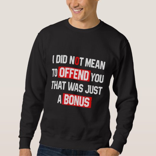 Sarcasm ich nicht Gemein, Ihnen zu beleidigen, das Sweatshirt (Vorderseite)