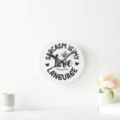 Sarcasm Is My Love Runde Wanduhr (Zuhause)