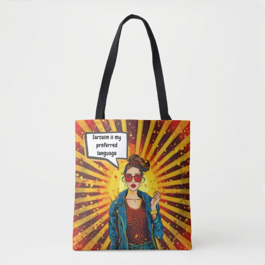 Sarcasm ist meine bevorzugte Tasche (Vorderseite)