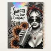 Sarcasm ist meine Liebe, die eine komische Frau is Planer (Rückseite)