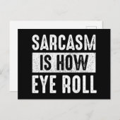 Sarcasm ist, wie die Augen rollen Postkarte (Vorne/Hinten)