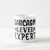 Sarcasm Level Experte Funny Zitat Humorisch Sassy Kaffeetasse (Mittel)