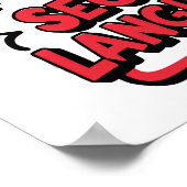 Sarcasm My Second Language Sassy Humor Art Poster (Ecke)