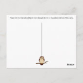 Sarcasm Owl - Postcard Postkarte (Rückseite)