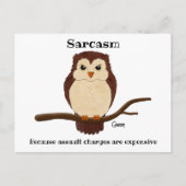 Sarcasm Owl - Postcard Postkarte (Vorderseite)