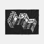 Sarcasm Periodic Table Element Weird Science Joke Fleecedecke (Vorderseite (Horizontal))