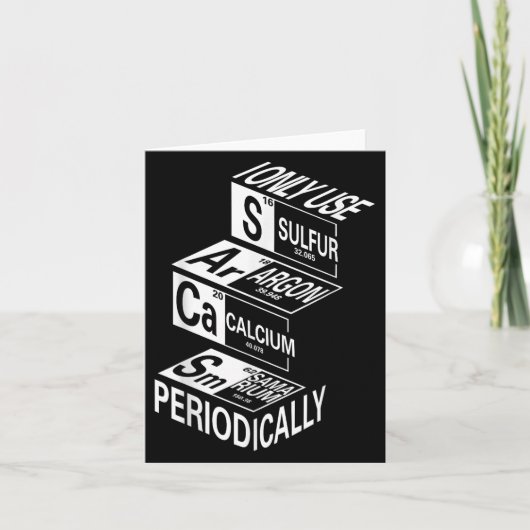 Sarcasm Periodic Table Element Weird Science Joke Karte (Vorderseite)