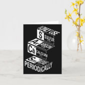 Sarcasm Periodic Table Element Weird Science Joke Karte (Gelbe Blume)