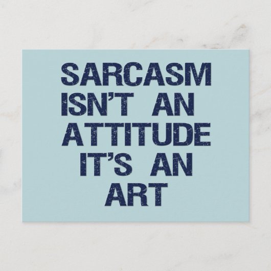 Sarcasm Postkarte (Vorderseite)