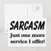 Sarcasm Postkarte (Vorne/Hinten)