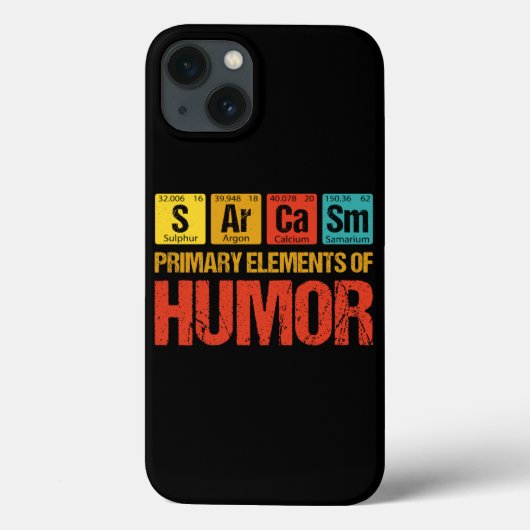 Sarcasm Primärelemente des Spaßes Case-Mate iPhone Hülle (Rückseite)