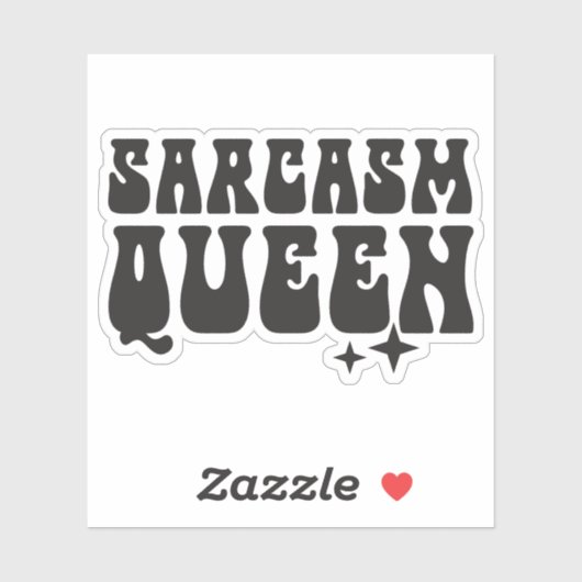 Sarcasm Queen Custom-Cut Vinyl Aufkleber (Blatt)