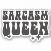 Sarcasm Queen Custom-Cut Vinyl Aufkleber (Vorderseite)