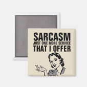 SARCASM RETRO HOUSEWIFF MAGNETS MAGNET (Vorderseite/Rückseite)